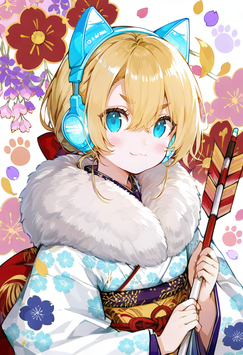 01549-827109002-1girl, kimono, solo, japanese clothes, headphones, fake animal ears, animal ear headphones, animal ears, arrow _(projectile_), o.png